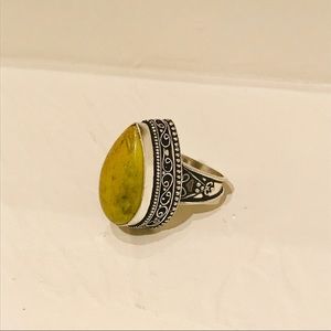 NBW Yellow Jasper Sterling Silver Ring